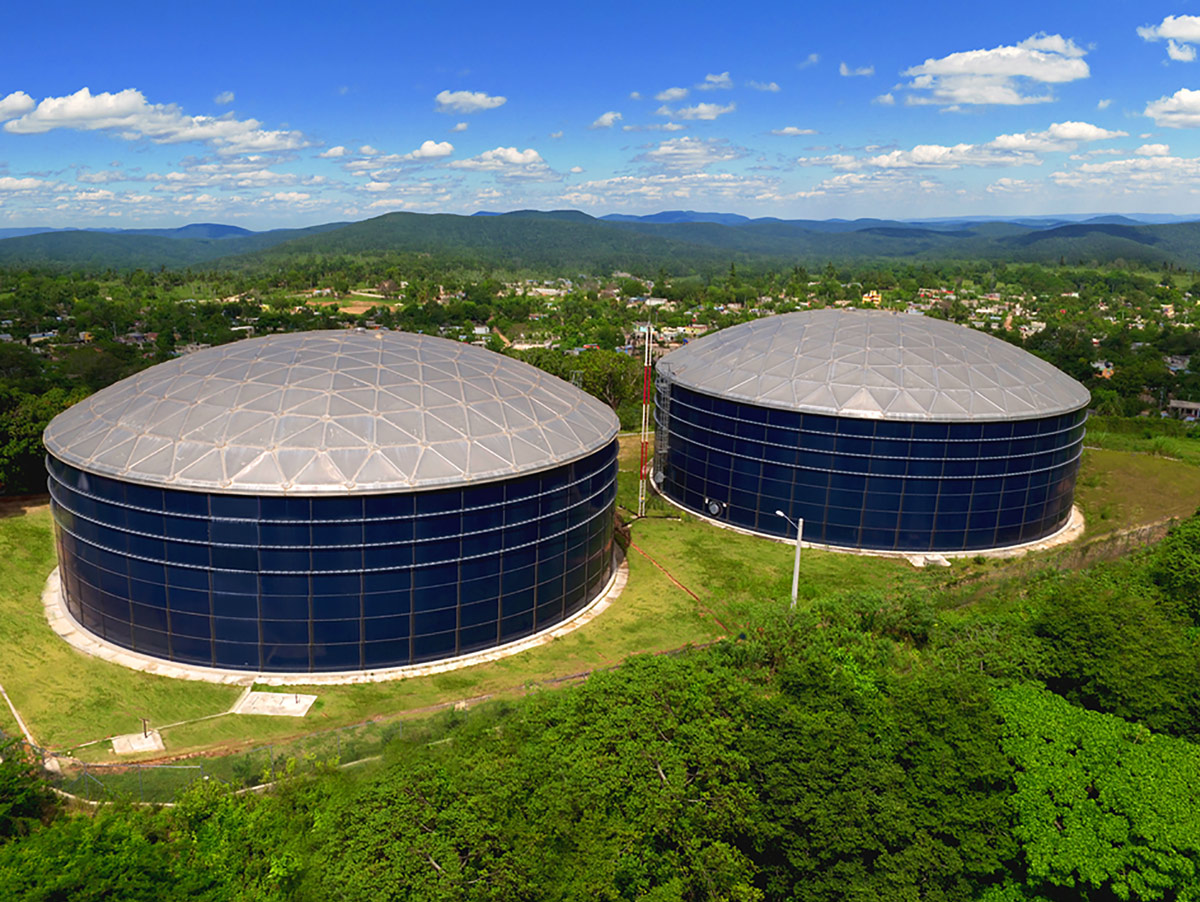 two tanks on a hill